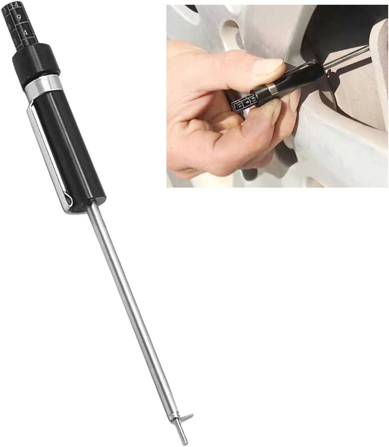LHDOS Brake Pad Thickness Gauge Measure Tool with Scale- Brake Shoe Gauge Car Brake Measuring Tool for Internal External Brake Pads Tester Measurement- Auto Brake Pad Thickness Detection Pen Scale - Image 1